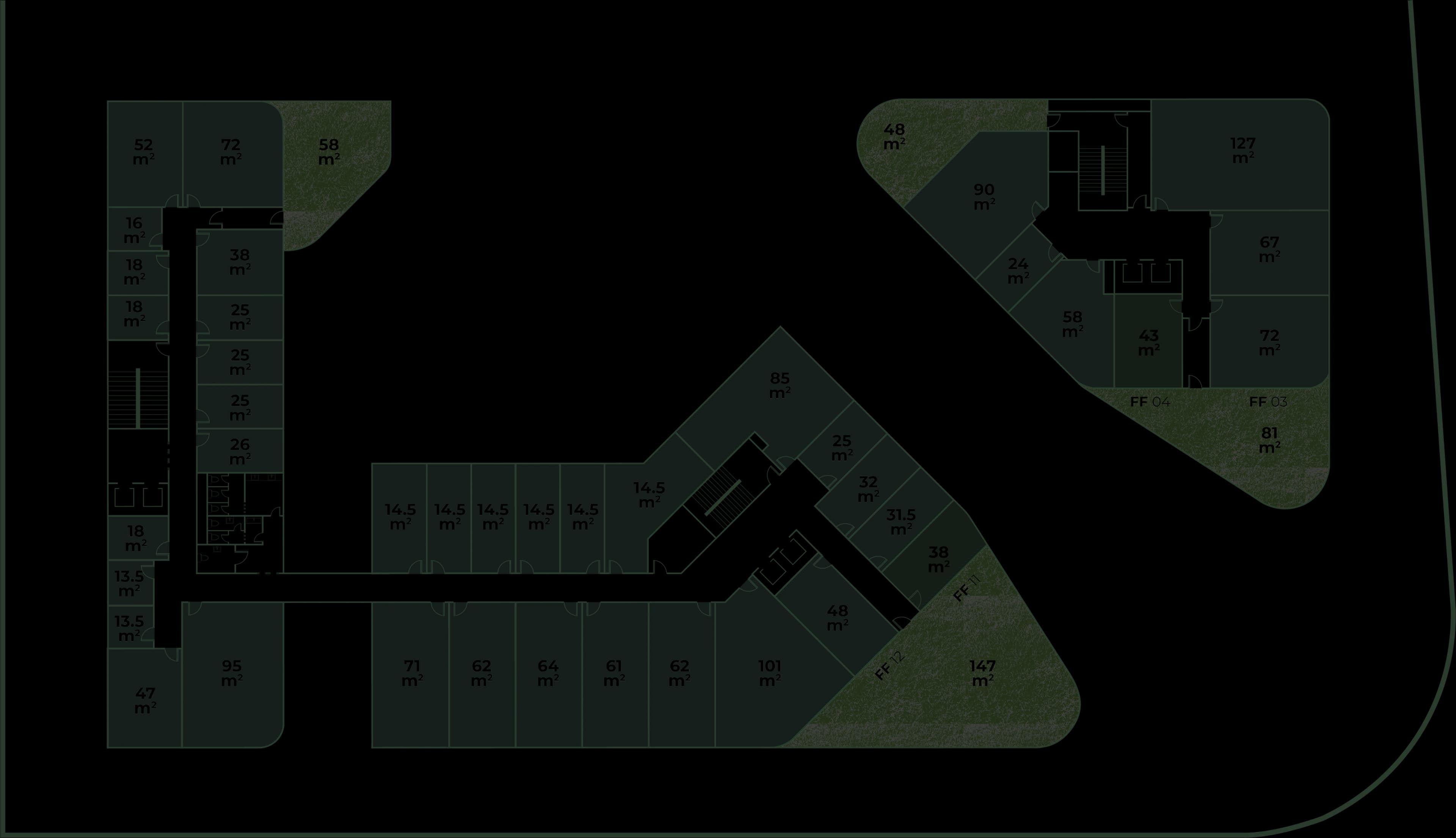 90 Gate administrative units master plan, South 90th Street, New Cairo